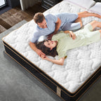 Lot de 10 matelas moelleux avec ressorts ensachés et mousse à mémoire de forme, sans fibre de verre, isolation des mouvements, support des bords, matelas dans une boîte