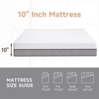10 matelas en mousse à mémoire de forme moyenne dans une boîte