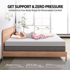 10 matelas en mousse à mémoire de forme moyenne dans une boîte