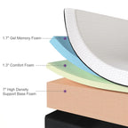 10 matelas en mousse à mémoire de forme moyenne sans bruit infusé Ge