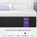 10 matelas en mousse à mémoire de forme moyenne sans bruit infusé Ge