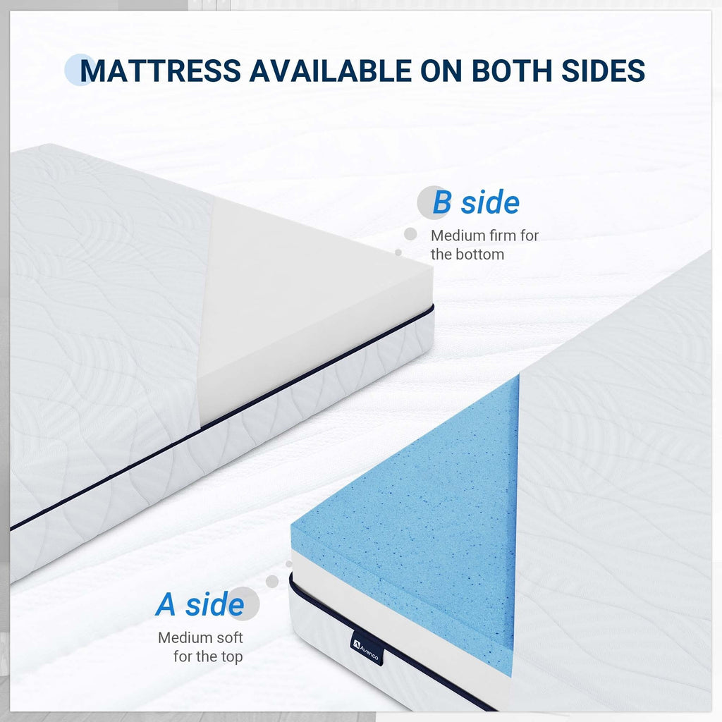 Matelas en mousse à mémoire de forme gel de 10 po de taille moyenne dans une boîte avec housse amovible
