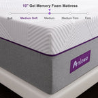 Matelas en mousse à mémoire de forme avec gel moyen de 10 po