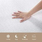 Matelas en mousse à mémoire de forme moyenne de 10 pouces infusé de thé vert