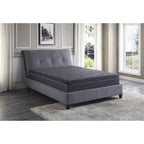 Matelas hybride California King Bed 11 pouces en mousse à mémoire de forme infusée de gel, gris foncé, matelas dans une boîte
