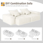 Canapé modulaire 4 places en chenille, capitonné et scintillant, base antidérapante, 113,39 $