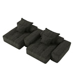 Canapé modulaire 4 places en chenille, capitonné et scintillant, base antidérapante, 113,39 $