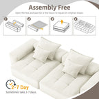Canapé modulaire 4 places en chenille, capitonné et scintillant, base antidérapante, 113,39 $