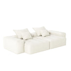 Canapé modulaire 4 places en chenille, capitonné et scintillant, base antidérapante, 113,39 $