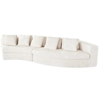 Canapé modulaire 115.7 Pure Foam, ensemble de 2 pièces avec 5 coussins, 4 places, tissu chenille jacquard, design incurvé