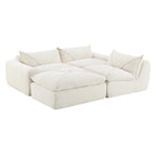 Canapé entièrement compressé de 116 pouces avec mousse haute densité, aucun assemblage requis, conception sans pieds et sans cadre