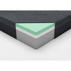 Matelas double 11 pouces en mousse à mémoire de forme infusée de gel au thé vert, gris, matelas dans une boîte
