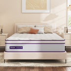 Matelas hybride 12 pouces avec mousse à mémoire de forme et ressorts, matelas Euro Top dans une boîte