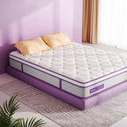 Matelas hybride 12 pouces avec mousse à mémoire de forme et ressorts, matelas Euro Top dans une boîte