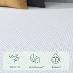 Matelas en mousse à mémoire de forme rafraîchissante au thé vert, 30 cm, sans fibre de verre, mousse rafraîchissante, soulageant la pression, lit-en-boîte, lit simple