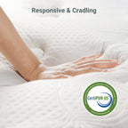 Matelas hybride à ressorts ensachés en mousse à mémoire de forme de 12 pouces - Blanc