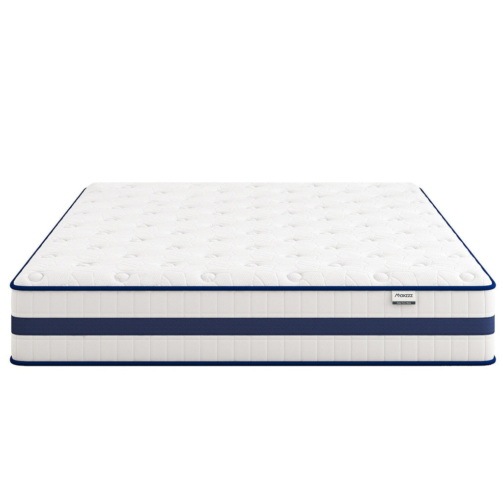 Matelas hybride King size de 12 pouces dans une boîte, mousse à mémoire de forme rafraîchissante, ressorts ensachés, isolation des mouvements, luxe