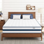 Matelas hybride King size de 12 pouces dans une boîte, mousse à mémoire de forme rafraîchissante, ressorts ensachés, isolation des mouvements, luxe