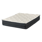 Matelas hybride à ressorts ensachés, fermeté moyenne, 12 pouces, avec plateau-coussin, isolation des mouvements et soutien durable, lit dans une boîte