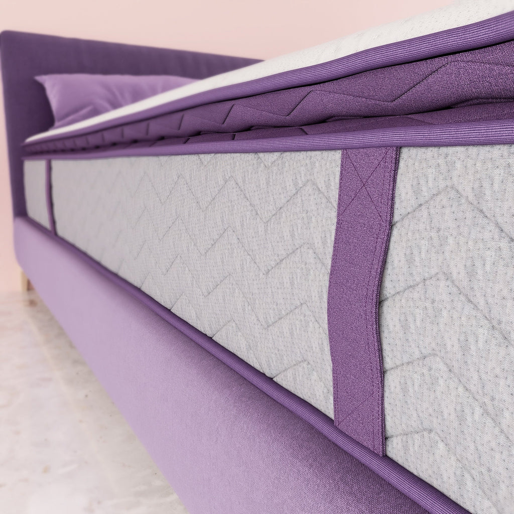 Matelas hybride en mousse à mémoire de forme Queen et King de 12 pouces, avec plateau-coussin et ressorts ensachés à 5 zones, isolation des mouvements