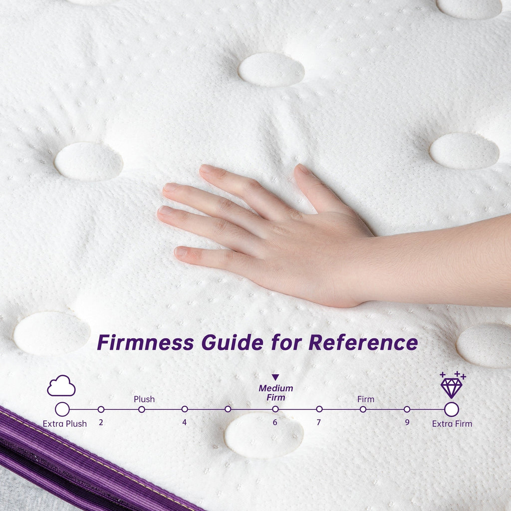 Matelas hybride en mousse à mémoire de forme Queen et King de 12 pouces, avec plateau-coussin et ressorts ensachés à 5 zones, isolation des mouvements