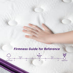 Matelas hybride en mousse à mémoire de forme Queen et King de 12 pouces, avec plateau-coussin et ressorts ensachés à 5 zones, isolation des mouvements