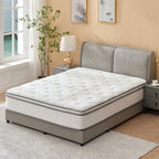 Matelas Queen Size 12 pouces, matelas hybride Queen Size, matelas à ressorts ensachés en mousse à mémoire de forme, matelas à faible transfert de mouvement dans une boîte