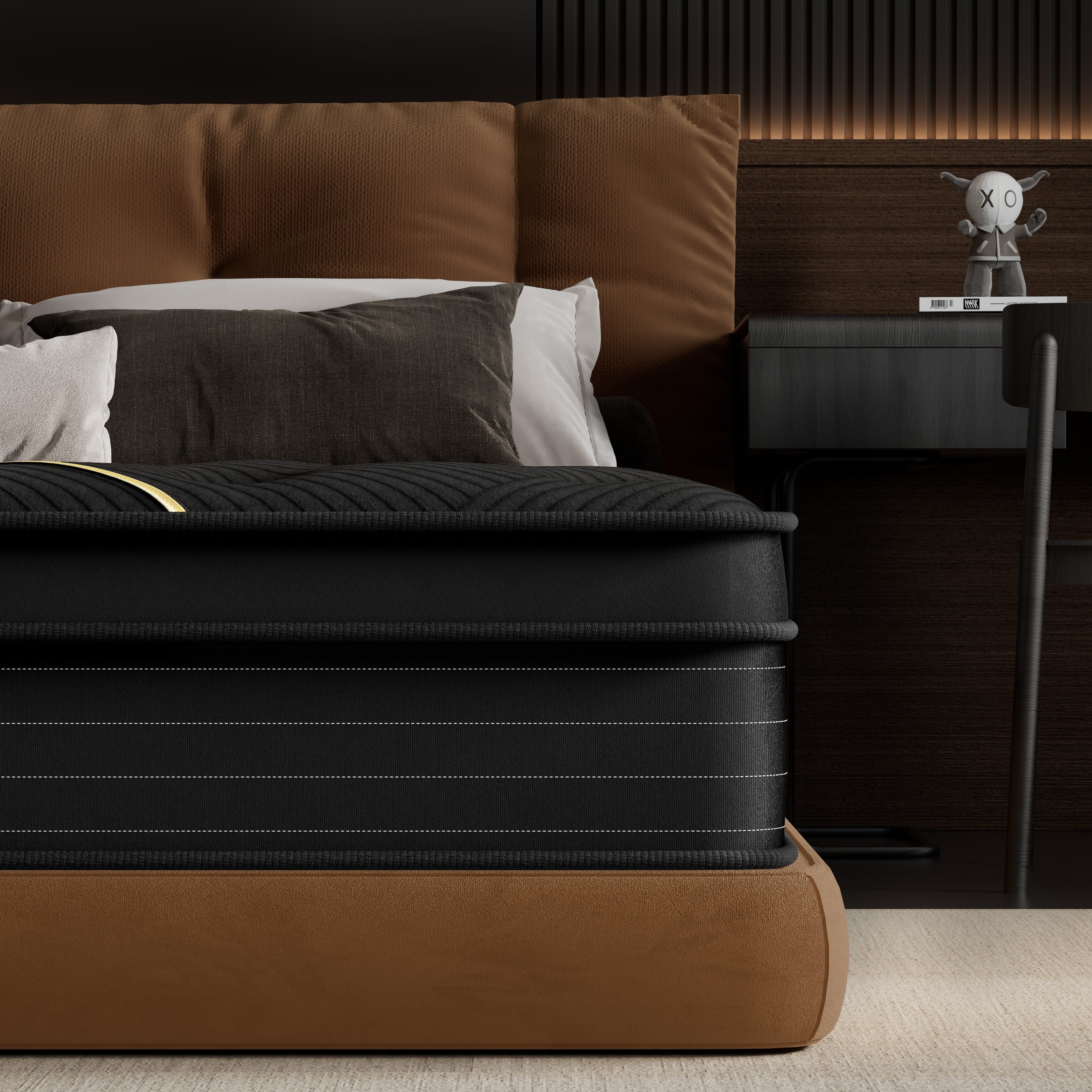 Matelas hybride en mousse à mémoire de forme avec gel de 12 pouces et ressorts ensachés