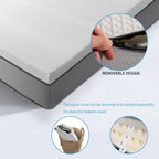 Matelas en mousse à mémoire de forme infusé de gel et de charbon de bois (12 pouces) (plein)