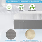 Matelas en mousse à mémoire de forme infusé de gel et de charbon de bois de 12 pouces (Queen)