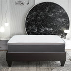 Matelas hybride à ressorts ensachés King Size de 12 po, matelas moelleux en mousse viscoélastique avec plateau Euro, blanc/gris