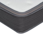 Matelas hybride à ressorts ensachés King Size de 12 po, matelas moelleux en mousse viscoélastique avec plateau Euro, blanc/gris