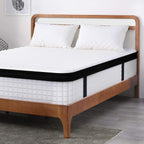 Matelas hybride à ressorts ensachés en mousse viscoélastique de 12 po, à plateau-coussin, pour lit double, très grand format