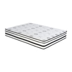 Matelas Eastern King de 12 pouces, matelas hybride matelassé hautement respirant, blanc, matelas en mousse moelleuse dans une boîte