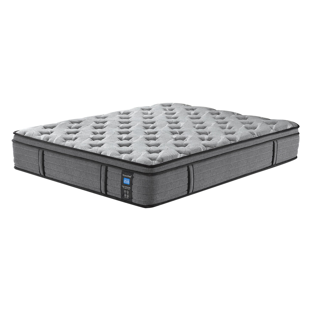 Matelas hybride moyen Euro Top de 12 pouces, matelas en mousse à mémoire de forme dans une boîte