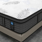 Matelas hybride en mousse à mémoire de forme ferme Euro Top de 12 pouces