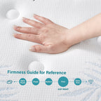 Matelas hybride en mousse à mémoire de forme ferme Euro Top de 12 pouces, livré dans une boîte