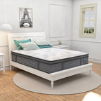 Matelas hybride en mousse à mémoire de forme ferme Euro Top de 12 pouces, livré dans une boîte