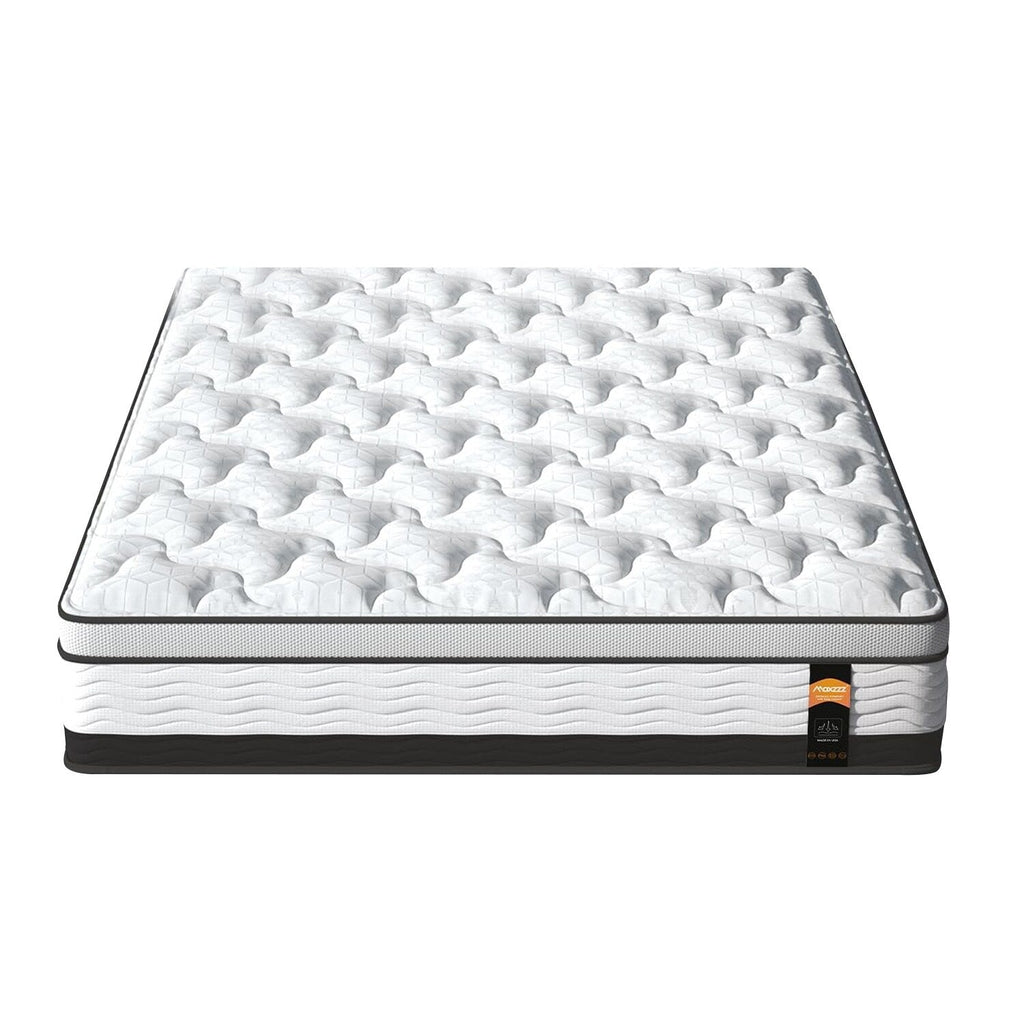 Matelas hybride King size de 12 pouces dans une boîte, mousse à mémoire de forme infusée de gel rafraîchissant et matelas à ressorts ensachés, fermeté moyenne, 76 x 80 pouces