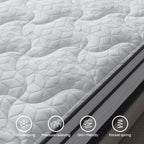 Matelas hybride King size 12 pouces dans une boîte, mousse à mémoire de forme infusée de gel rafraîchissant et matelas à ressorts ensachés, fermeté moyenne, 76 x 80 pouces
