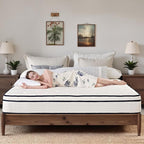 Matelas à ressorts ensachés indépendant en mousse à mémoire de forme de 12 pouces de taille moyenne, livré dans une boîte