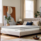 Matelas à ressorts ensachés indépendant en mousse à mémoire de forme de 12 pouces de taille moyenne, livré dans une boîte