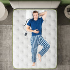 Matelas hybride en mousse à mémoire de forme de 12 pouces de taille moyenne, livré dans une boîte
