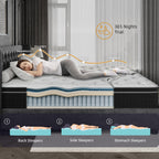Matelas hybride en mousse à mémoire de forme de 12 pouces de taille moyenne
