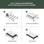 Matelas hybride en mousse à mémoire de forme de 12 pouces dans une boîte