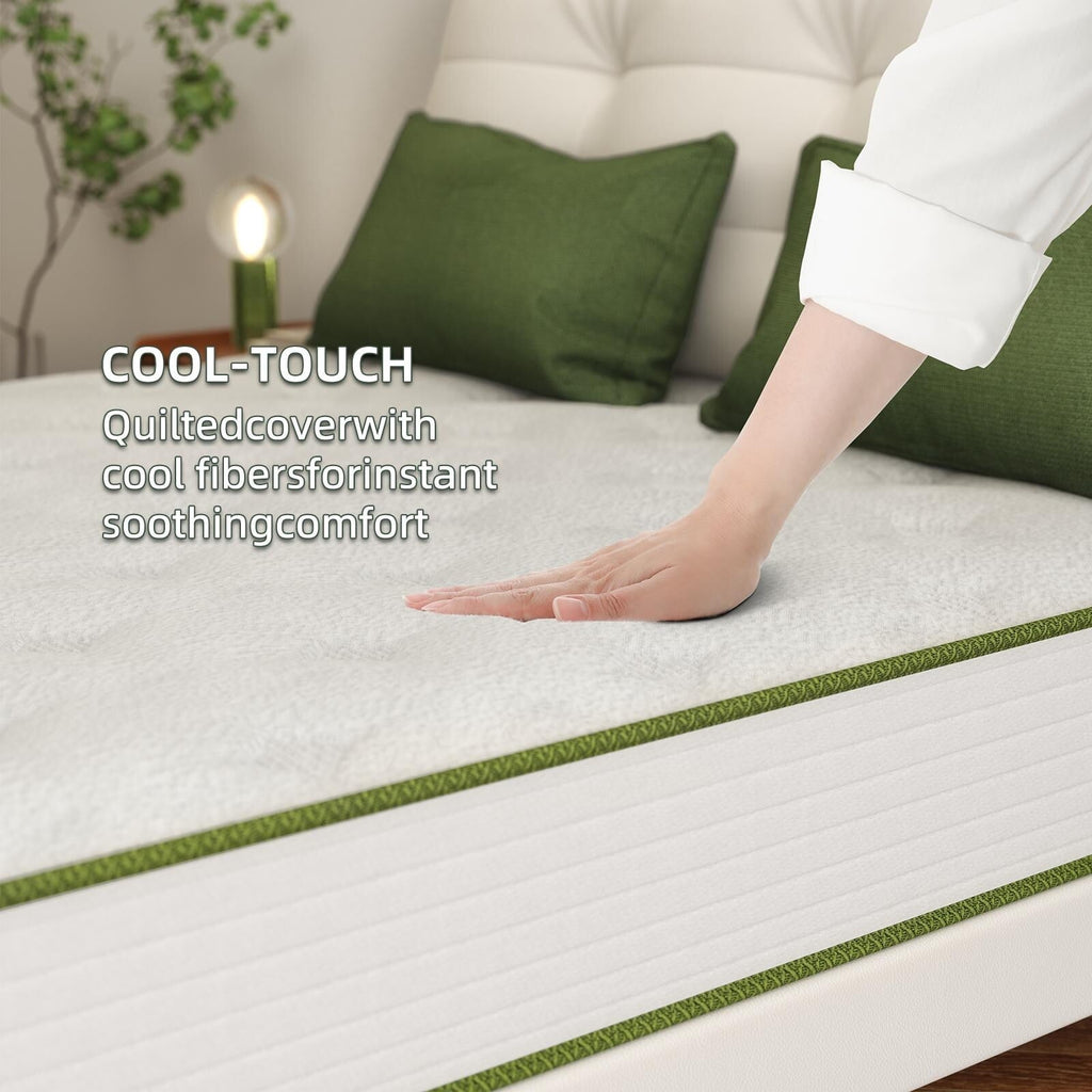 Matelas hybride en mousse à mémoire de forme de 12 pouces dans une boîte