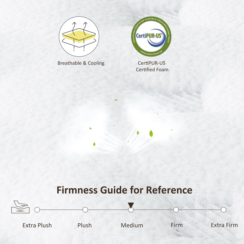 Matelas hybride en mousse à mémoire de forme de 12 pouces dans une boîte