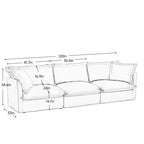 Canapé 4 places en chenille 120 avec plusieurs grands coussins moelleux pour le salon et la chambre