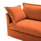 Canapé 4 places en chenille 120 avec plusieurs grands coussins moelleux pour le salon et la chambre