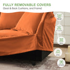 Canapé 4 places en chenille 120 avec plusieurs grands coussins moelleux pour le salon et la chambre